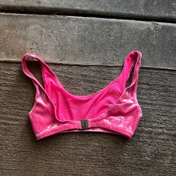Birds of prey Pink velvet crop top bra - Picture 3 of 4